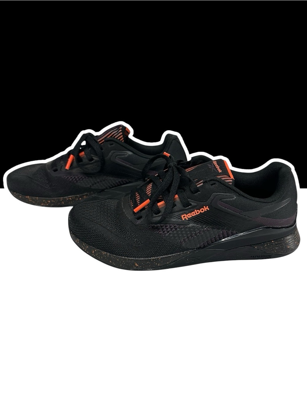 REEBOK Nano X4 / Black Midnight Plum & Coral Athletic Shoes / Women 7 / Goth